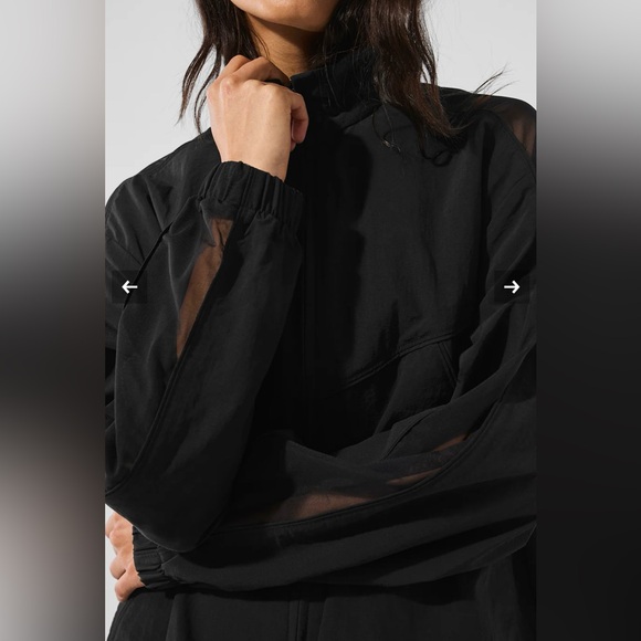 ALO Yoga NWOT Origin Full Zip Track Jacket Black Size M - Picture 4 of 14